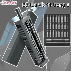 Bộ tua vít 44 trong 1,Xoay 360°,Từ tính mạnh,Tay cầm hợp kim nhôm,Đầu CRV,Hộp bật ra