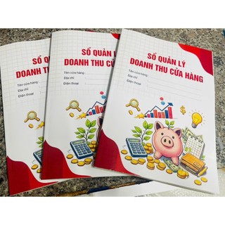 Com bo 5 CUỐN  SỔ QUẢN LÝ DOANH THU CỬA HÀNG   khổ A4 ( CÓ LẺ)  ĐÓNG KEO NHIỆT