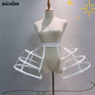 NICOLOO Pannier Petticoat, Cấu trúc lồng Váy lót Crinoline cổ điển, Bền bỉ Hỗ trợ mạnh mẽ Victoria Baroque Gothic Petticoat cho đám cưới