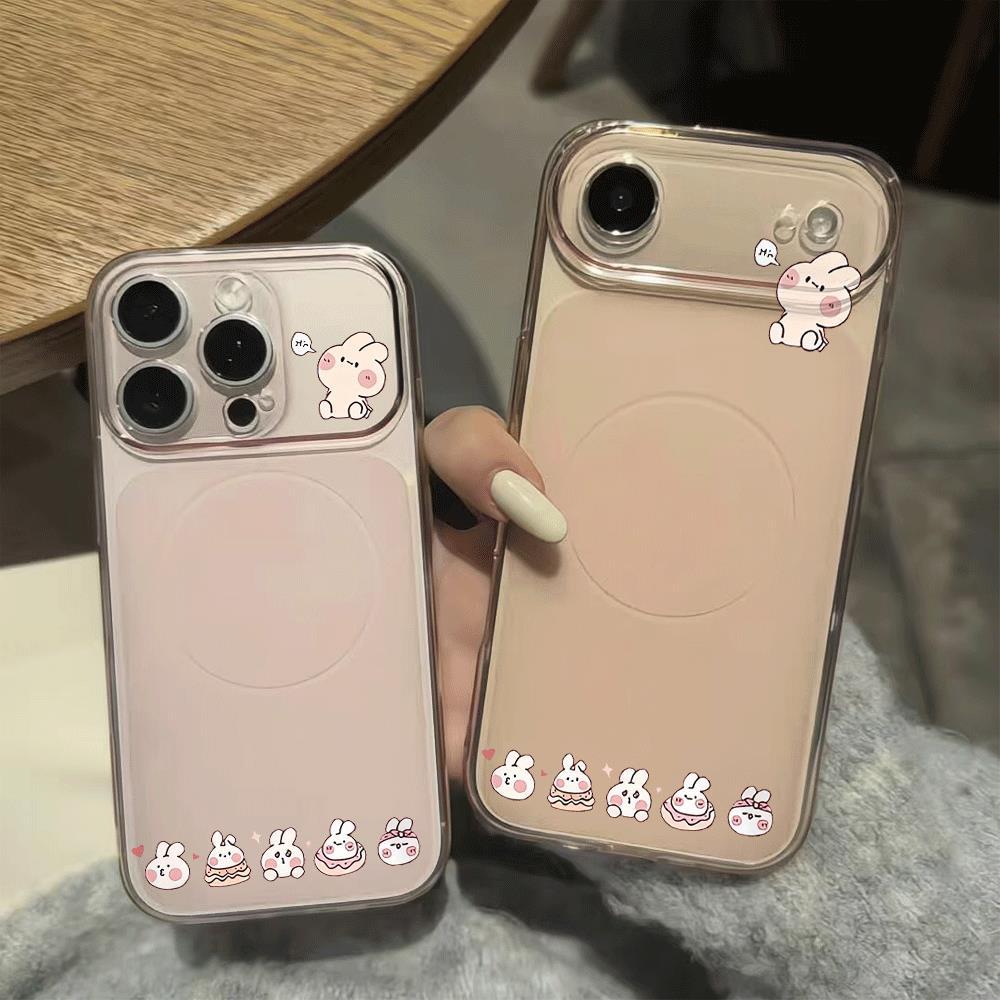 Thỏ dễ thương cho trường hợp iPhone 17pro iPhone 14 15 13 12 Jelly Case