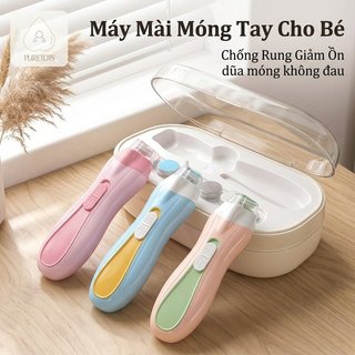 Máy mài móng tay cho bé Điện Tông đơ LED yên tĩnh Đầu mềm USB có thể sạc lại Chăm sóc trẻ sơ sinh