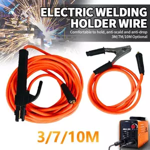 Cáp dây hàn 300cm-10M 300A hạng nặng, giá đỡ điện cực, kẹp đất đồng cho máy hàn sắt
