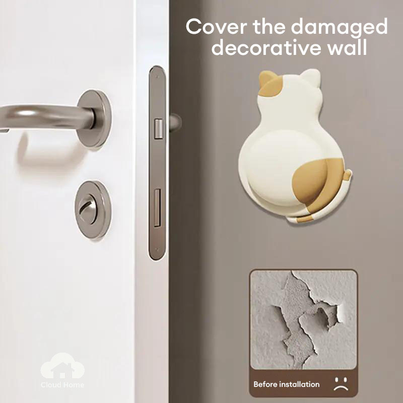 🌤️COD🌤️Miếng dán tay nắm cửa bằng silicon chống va chạm, chặn cửa đàn hồi Silent Pad