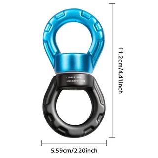 Carabiner xoay DARON 30kN, 360° Xoay hạng nặng Xoay Carabiner, Thiết bị treo Chống rối Đầu nối xoay đa năng Võng