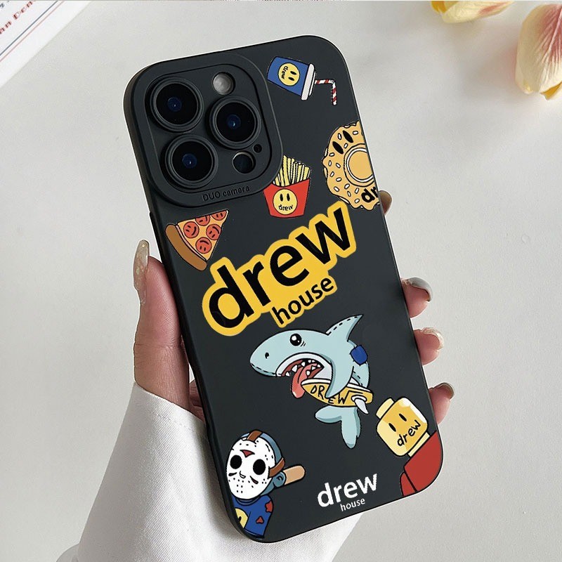 Ốp lưng iPhone Họa tiết cá mập Drew Vỏ máy ảnh silicon mềm - iP 7/8/X/XS/XR/11/12/13/14/15/16/17/Plus/Air/Pro/Max