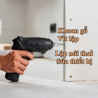 Tua Vít Điện Không Dây 3 Trong 1 90 Độ Có Thể Gập Lại USB Sạc Bộ Dụng Cụ Sửa Chữa Nhà Bit