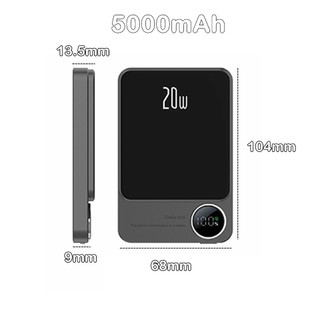 [JLK] 2026 Pin sạc không dây từ tính trong suốt 10000mAh mới cho iPhone 17 Pro Max / Samsung S26 Ultra Power Bank Phụ trợ bên ngoài