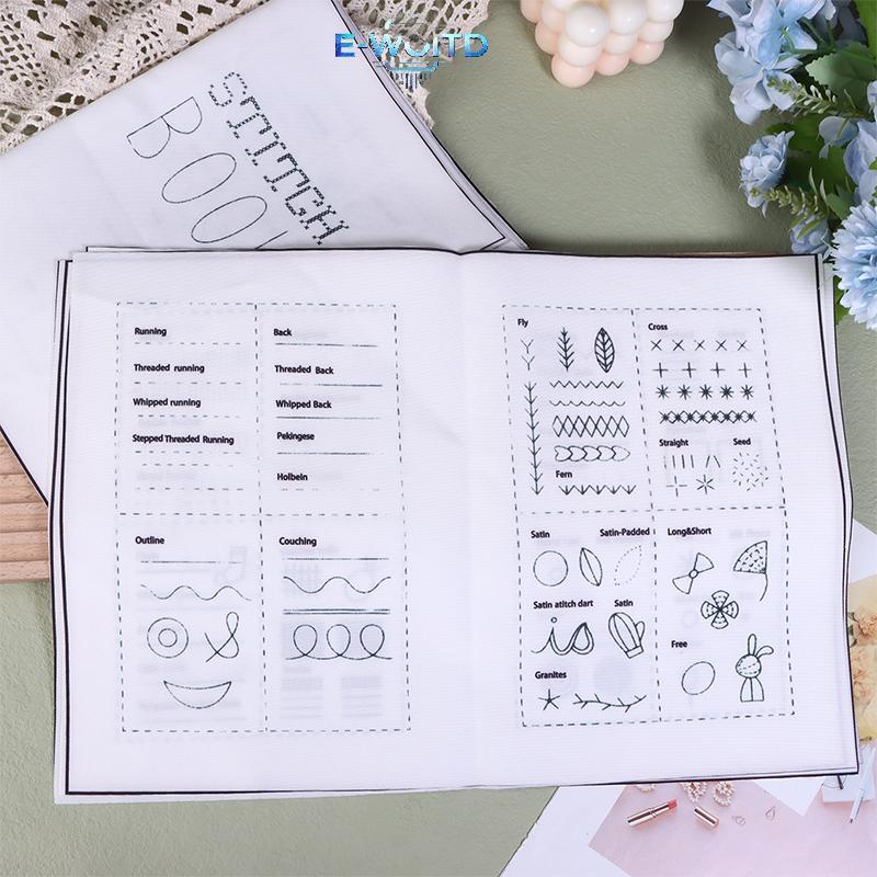 E-WOITD DIY Stitch Book Thêu Stitch Book May Sách Thêu Cho Người Mới Bắt Đầu Thêu Người Lớn Đồ Dùng Học Tập E-WOITD