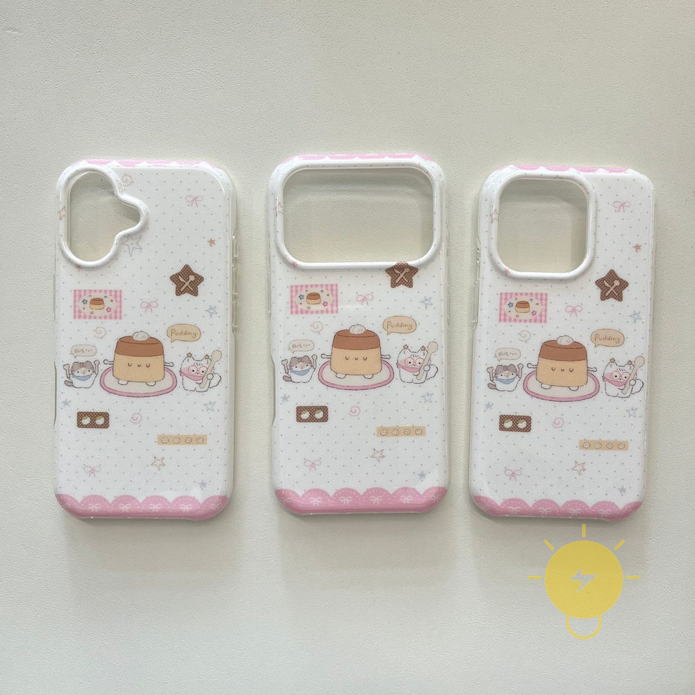 Phone Case For iPhone 17 Pro Max 16 15 14 13 TPU Cartoon Chain Aesthetic Korean Cute