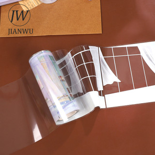 JIANWU 103mm * 5m Vintage Dream Window Phong Cảnh Chất Liệu Cắt Kéo Thêu Sò PET Băng Sáng Tạo DIY Tạp Chí Văn Phòng Phẩm