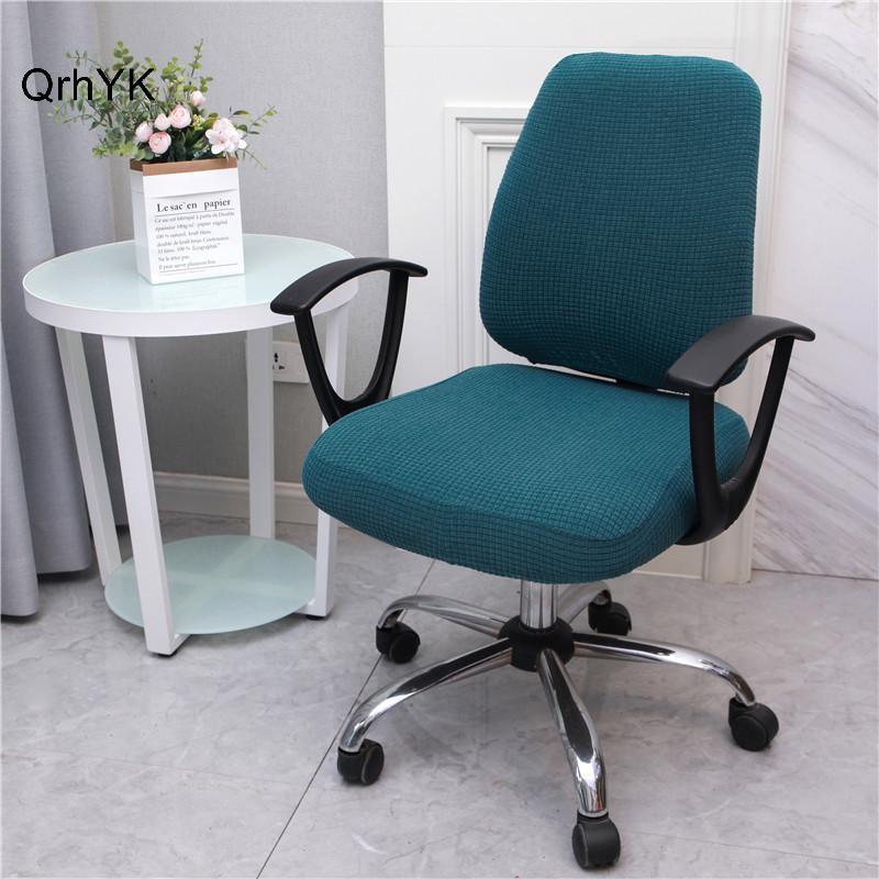 Nhà Máy Thời Trang 2 Cái / bộ Ghế Văn Phòng Coverputer Ghế Xoay Ghế Co Giãn Hiện Đại Trượt Có Thể Giặt Được Vỏ Chống Bụi Có Thể Tháo Rời QrhYK