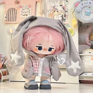 20cm Cotton Búp Bê Quần Áo Bé Thay Thế Dễ Thương Siêu Dễ Thương Đơn Điểm Top Dài Tai Áo Đeo Chéo