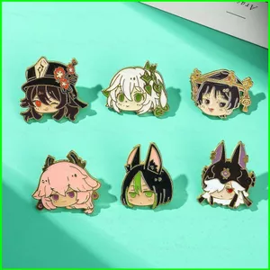 HT3 Anime Genshin Tác Động Men Trâm Chân Dễ Thương Ve Áo Huy Hiệu Phụ Kiện Trang Sức Xiao Wanderer Cyno Tighnari Quà Tặng Để