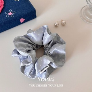 Yoing / Phong Cách Mới Phong Cách Hàn Quốc Cảm Giác Cao Cấp Lớn Satin Chấm Bi Dây Buộc Tóc Ruột Lớn