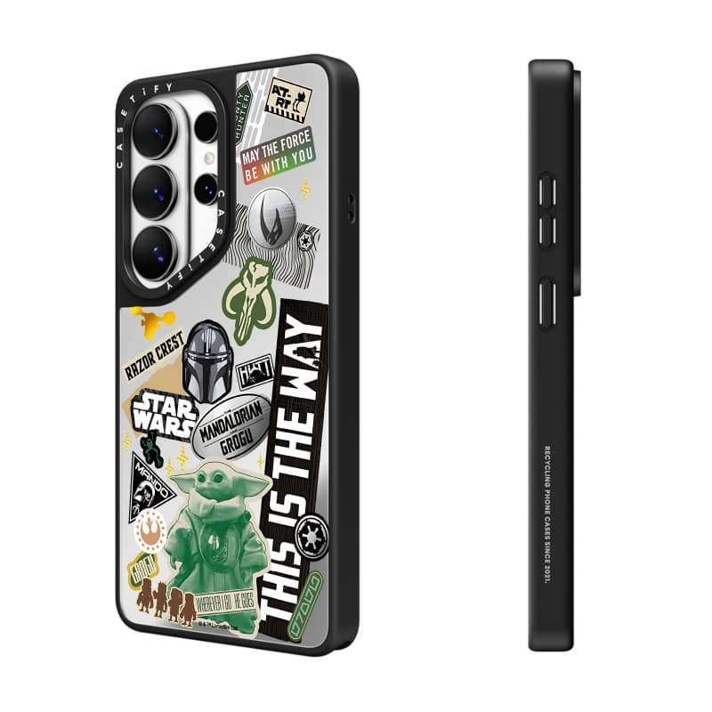 CASECASE X Star Wars Dán Samsung S Series Case Matte Black & Sliver Mirror Vỏ hút từ tính Samsung Galaxy S26 Ultra S25 S24 S23 Ultra Plus Mặt sau cứng có hộp