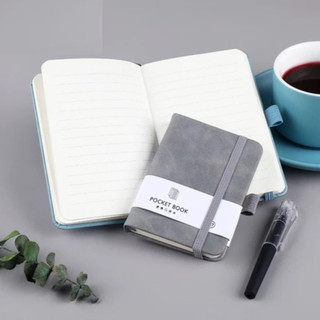 Sổ tay mini cao cấp, khổ A6-A7, 200 trang, bìa da, sổ kế hoạch, thích hợp để ghi chép từ vựng, công thức và ghi chú.