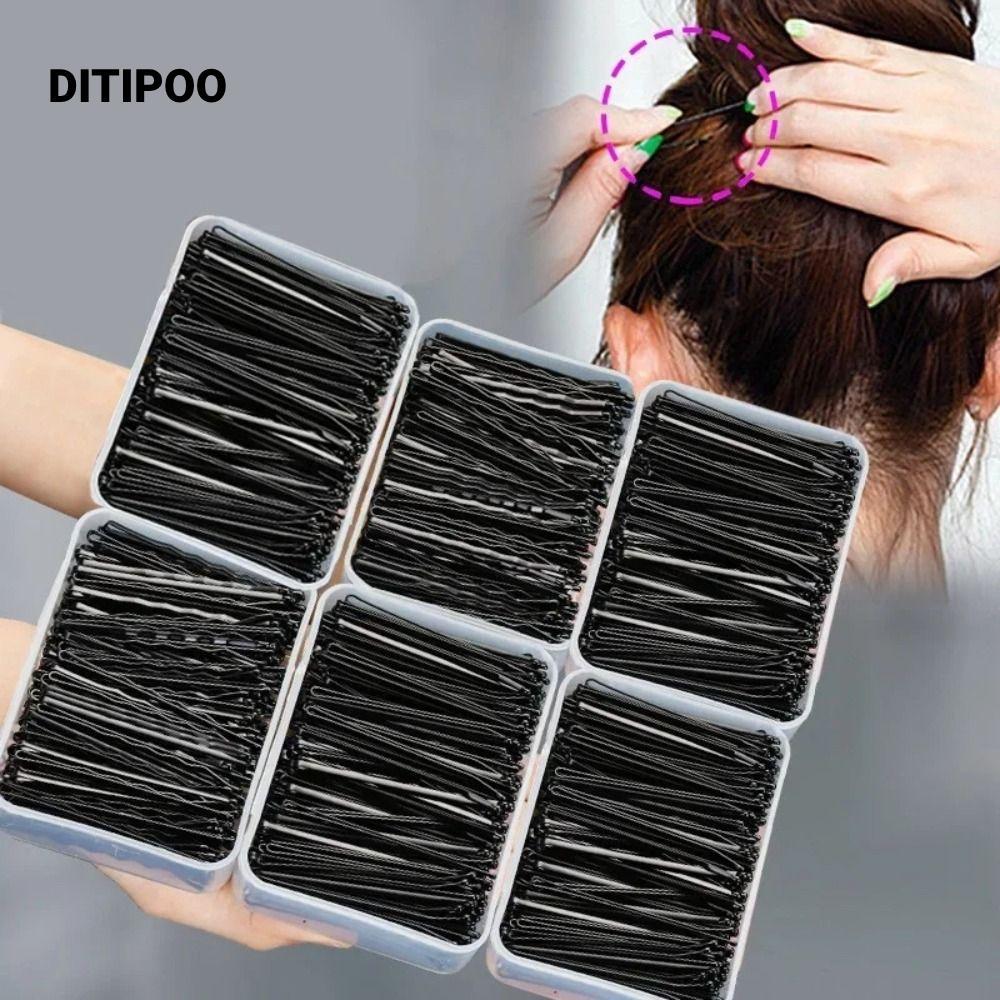 Ditipoo 60 / 240 Chiếc Kẹp Tóc Nữ, Kẹp Tóc Đen Sóng Vô Hình, Kẹp Tóc Dùng Một Lần Hình Chữ U