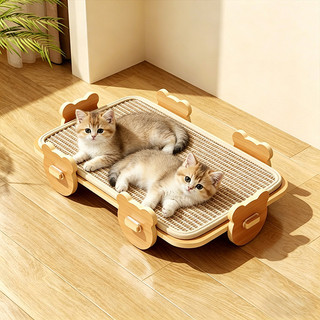 Giường cho mèo, Chiếu điều hoà hai mặt 2 trong 1 & Thảm sisal, Giường cào mèo bền bỉ cho mọi mùa, Bảo vệ đồ nội thất
