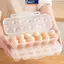 MAKY 1 Hộp Bảo Quản Trứng Lưới 12 / 18 Có Nắp Bếp Tủ Lạnh Hộp Trứng Thả Ra Hộ Gia Đình Tủ Lạnh Trứng Tổ Chức Khay Trứng VN