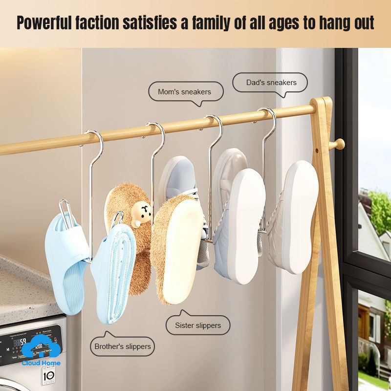 🌤️COD🌤️Móc phơi giày,móc treo giày INOX cao, Giá phơi giày bằng thép không gỉ Thanh treo móc quần áo Móc tổ chức