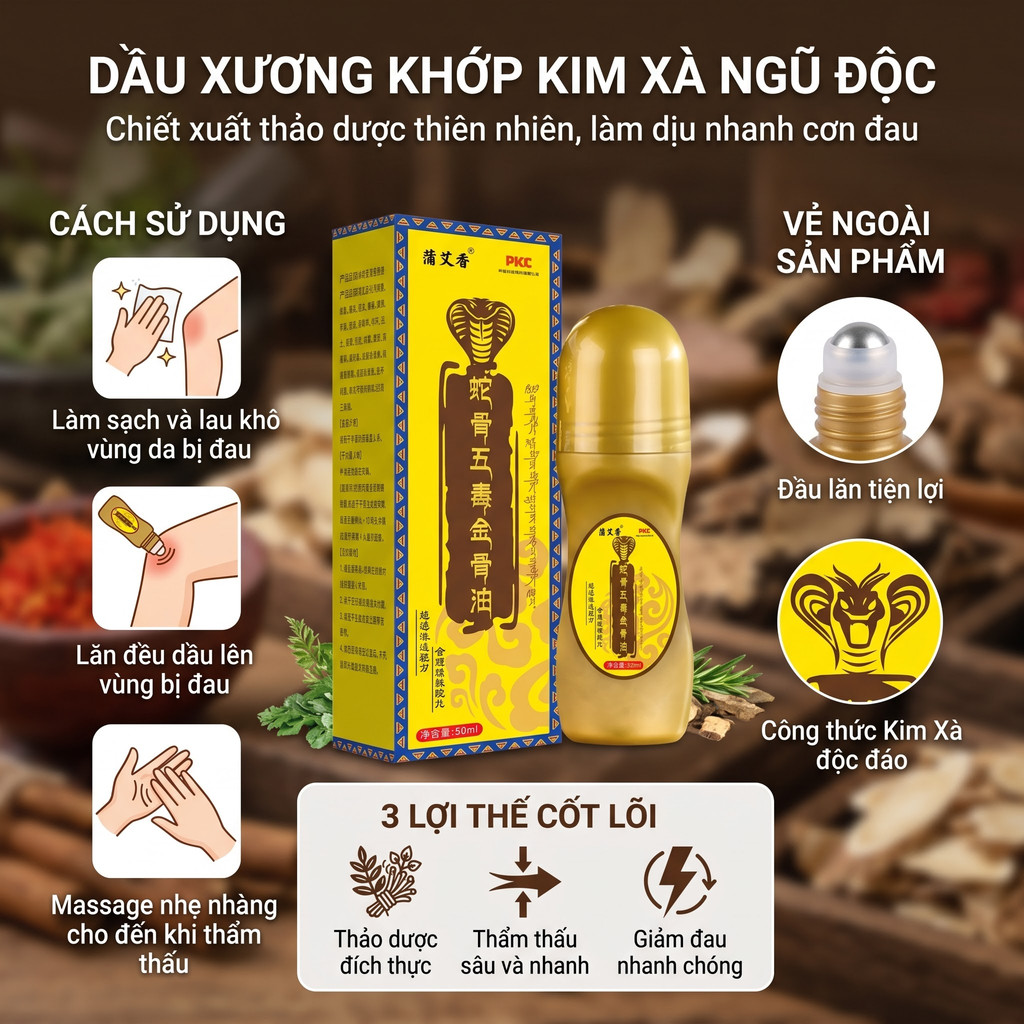 Dầu massage giảm đau nhức xương khớp hiệu quả Giảm tê bì chân tay,tự nhiên,Dầu xoa bóp
