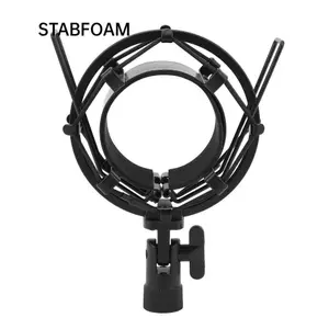 STABFOAM Micro Shock Mount, Mic treo chống rung màu đen Giá đỡ chống rung, Giá đỡ giảm xóc Mic xây dựng bằng nhôm cho micrô đường kính 55 65mm