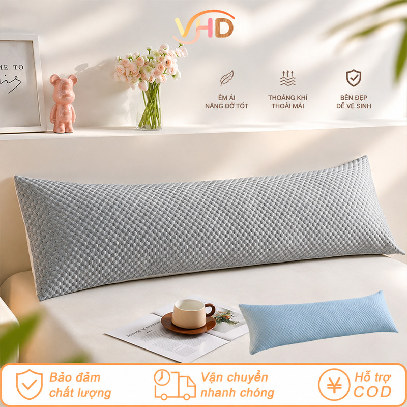 Vỏ Gối Đôi Cảm Giác Mát – Họa Tiết Chấm Bi Nổi, Vải Mềm Mại Thoáng Khí, Cao Cấp – Dùng Cho Gối Đầu Giường