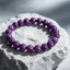 Vòng tay đính cườm thạch anh tím - Hạt đá tím tự nhiên - Trang sức bình tĩnh chống lo âu - Handmade Unisex