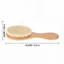 Bàn chải đầu dầu FAVORITEGOODS, Tay cầm bằng gỗ Bàn chải làm sạch tóc dê, Chải lông da đầu Bền di động nhẹ nhàng Bàn chải râu sử dụng tại nhà