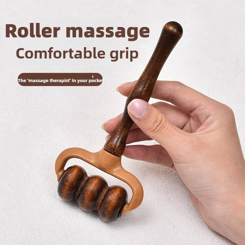 Con lăn Massage bằng gỗ HFSHY Giảm cơ cầm tay cho Ne, Vai, Đầu Thúc đẩy tuần hoàn Sử dụng tại nhà & văn phòng VN