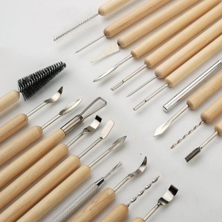Bộ Dụng Cụ Điêu Khắc Đất Sét, Dụng Cụ Làm Đất Sét, Làm Gốm Thủ Công-ALINE