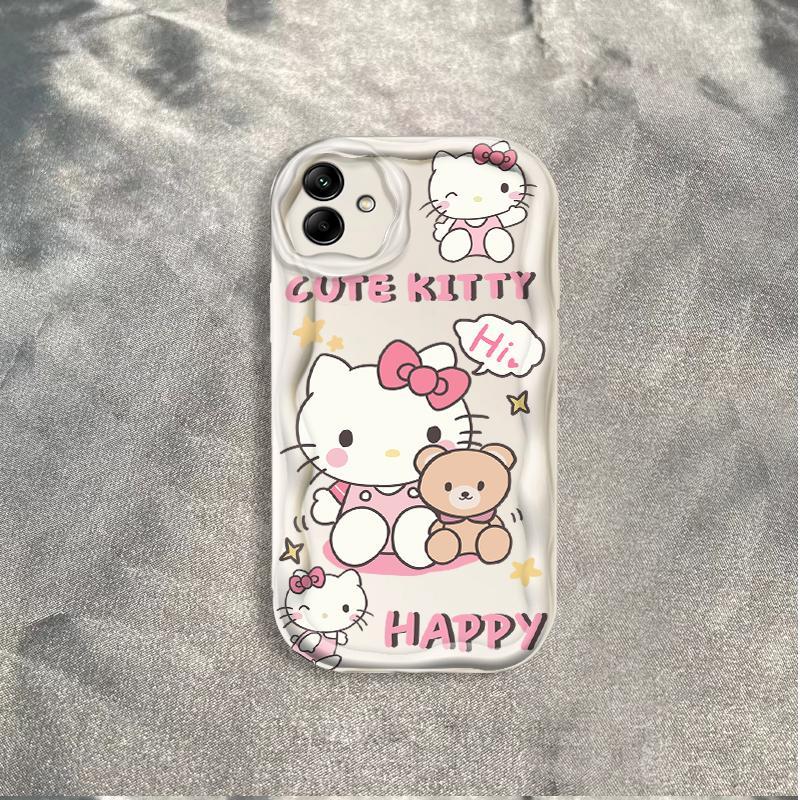 Thích Hợp Cho Samsung A04 A05 A06 4G 5G A07 3D Thẩm Mỹ Mềm TPU Kitty Rilakkuma Ốp Điện Thoại Chống Sốc