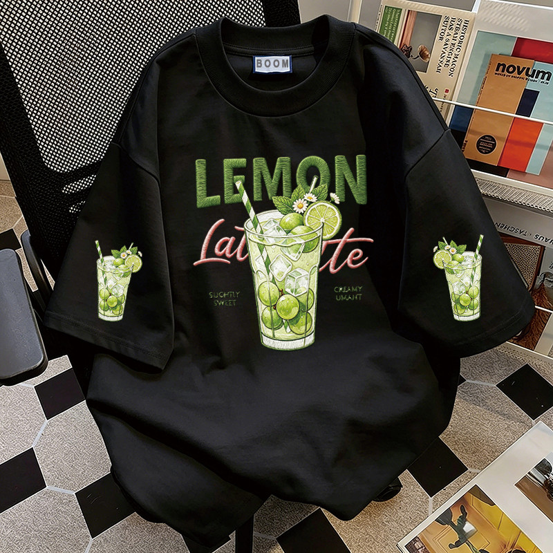 BOOM Áo thun nữ kiểu hàn quốc form rộng tay lỡ cổ tròn cotton Mát-Hè hot trend in cách dễ thương Áo phông form vừaV049