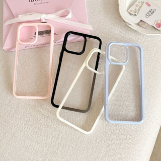 Ốp Lưng IPhone 16 17 11 15 13 12 14Pro Max X XS Max 7 8 Plus XR Ốp Lưng Chống Sốc Acrylic Macaroon Sang Trọng Màu Trơn