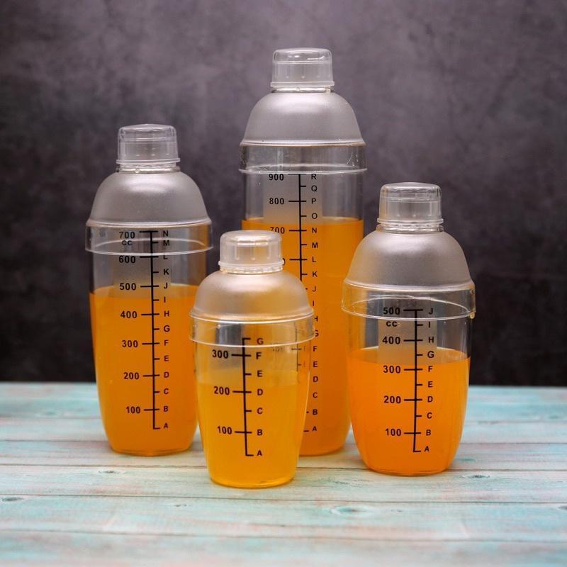 ( Tặng chày dầm hoa quả) Bình Lắc Shaker Nhựa 300ML - 530ML - 700ML Bình Lắc Pha Chế Shaker Cocktail
