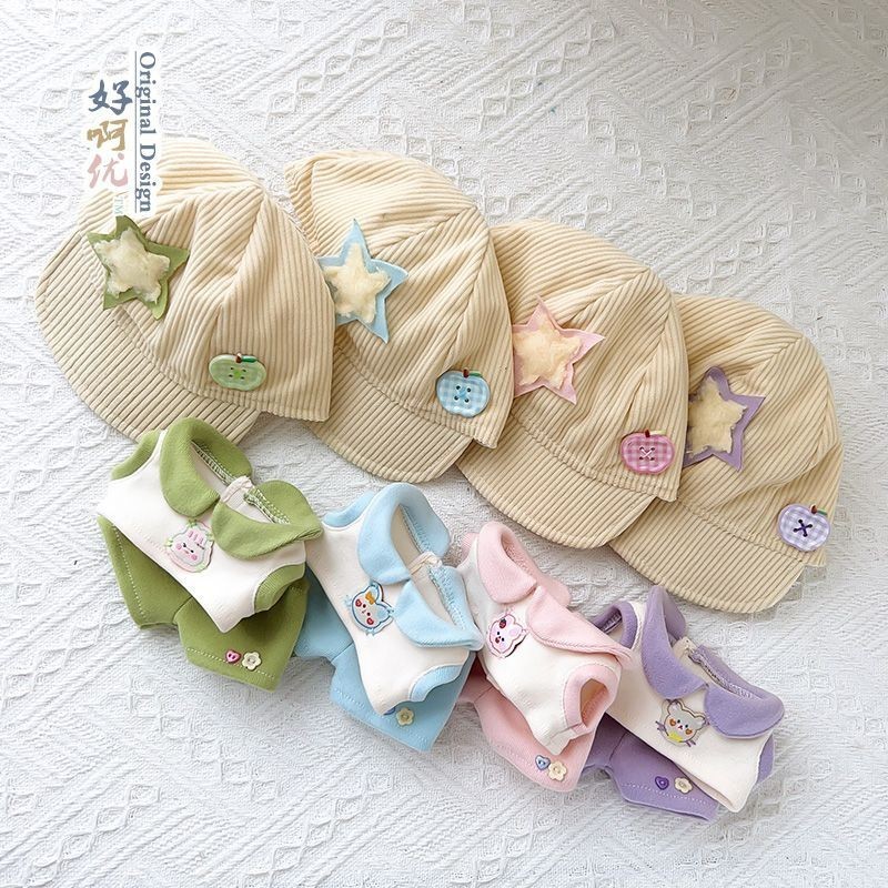 Quần Áo Cho Bé 20cm Búp Bê Cotton Quần Áo Giá Rẻ Mũ Quần Áo Quần Nhiều Màu Phù Hợp Với