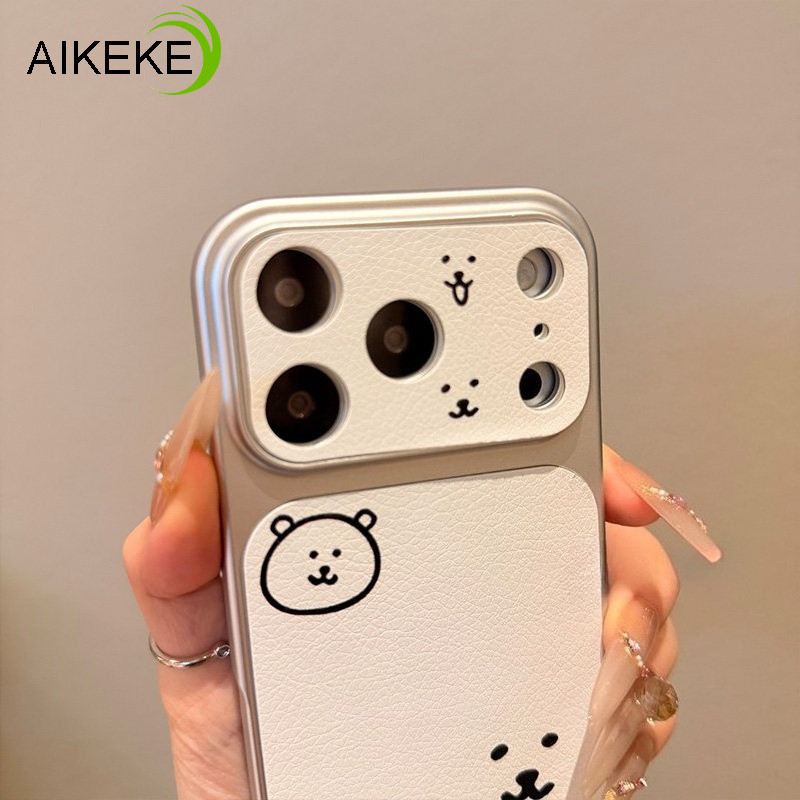 Ốp Điện Thoại Gấu Đùa Hoạt Hình Dễ Thương Cho Redmi K90 Pro Max K80 K70 K70E K60 K60E K50 Ultra K50i K40 K40S Turbo 5 Max 4 Pro 5G 4G Sang Trọng Da PU Vỏ Mềm Đơn Giản