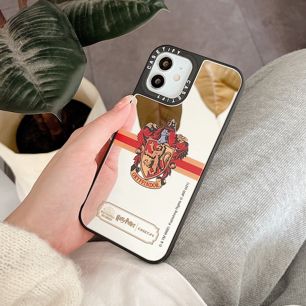 Ốp Lưng Gương HP Hogwarts Nhà Quốc Huy Phù Thủy Magic Gryffindor Slytherin Vỏ Cứng Tương Thích Cho iPhone 17 Pro Max Air Plus 16 / 15 / 14 / 13 / 12 / 11