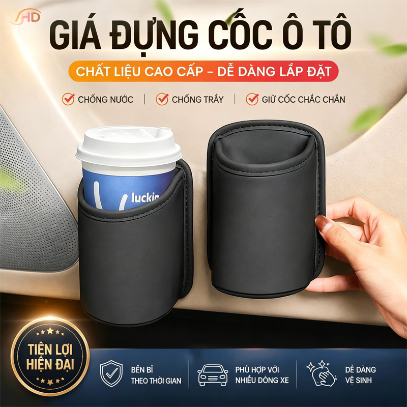 Giá Đỡ Cốc Nước Ô Tô Kẹp Cửa Ghế Sau – Hộp Đựng Đồ Đa Năng, Đựng Ly Chai Tiện Lợi, Dụng Cụ Tổ Chức Di Động