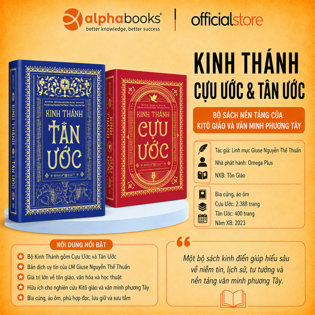 Sách - Bộ Kinh Thánh Tân Ước + Cựu Ước - Bản Dịch Linh Mục Nguyễn Thế Thuấn (Omega plus)