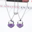 1 Cặp Sanrio Hello Kitty Tình Yêu Cặp Đôi Vòng Cổ Mặt Dây Chuyền Hoạt Hình Bạn Trai Bạn Gái Hoạt Hình Quà Tặng
