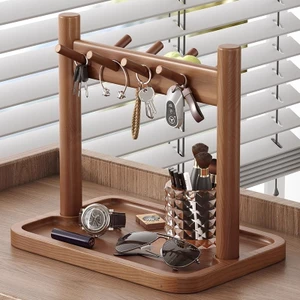 Kệ Vào Lối Vào Móc Khóa Phong Cách Retro Bàn Gỗ Chắc Chắn Giá Để Đồ Kính Trang Trí Đồng Hồ Vị Trí Giá ZH6S
