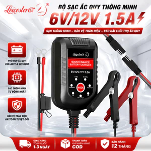 Bộ sạc bình ẮC quy nhỏ gọn 6V/12V 1.5A - Máy nạp ắc quy ô tô xe máy thông minh - Sạc bảo dưỡng phục hồi Repair