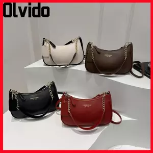 Túi đeo vai OLVIDO, Túi đeo chéo màu trơn bằng da PU, Túi xách nữ có dây kéo thời trang có thể điều chỉnh dành cho nữ