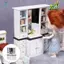 1 / 12 Nhà Búp Bê Thu Nhỏ Tủ Rửa Chậu Rửa Nội Thất Tủ Mini Trang Trí Giả Vờ Chơi Mô Phỏng Đồ Chơi Nội Thất