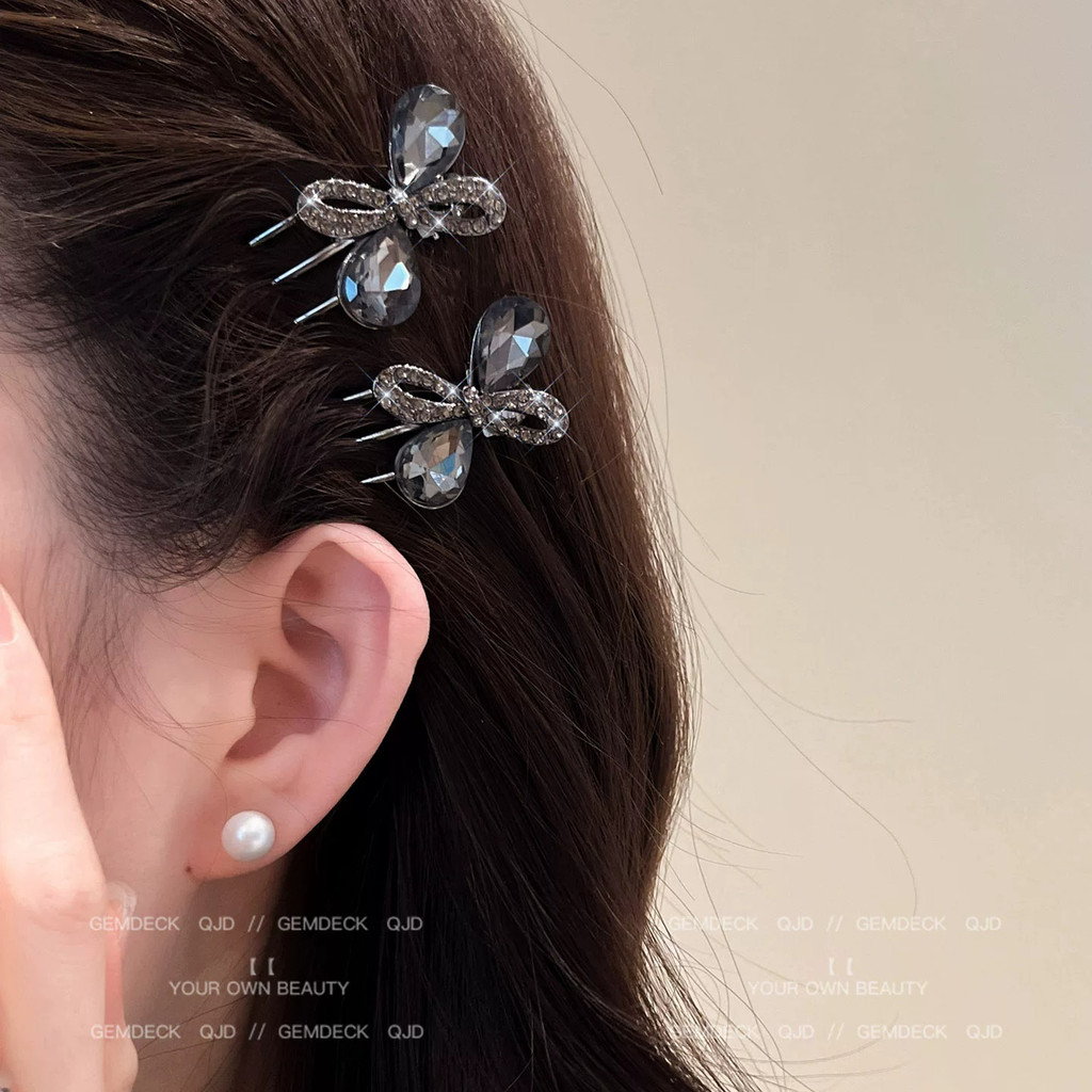 Phong Cách Hàn Quốc - Kẹp Tóc Nhỏ Cho Tóc Nuôi Zircon Cao Cấp
