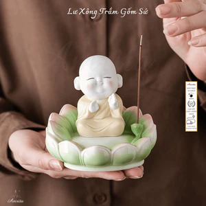 Lư Xông Trầm Gốm Sứ - CXNP444