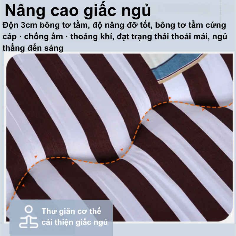 Đệm ngủ văn phòng gấp gọn êm ái, chống mạt thoáng khí , bảo vệ cột sống, tiết kiệm không gian