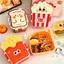 Hộp Bento Hamburger dễ thương dành cho trẻ em có dao kéo Di động có thể tái sử dụng Hộp đựng đồ ăn trưa đa ngăn đựng đồ saixit2vn