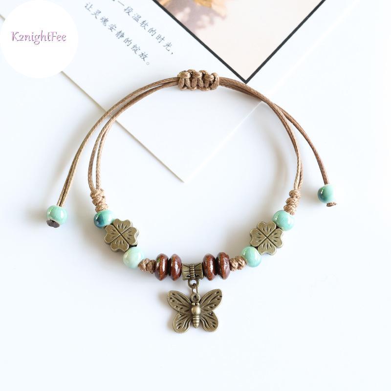 Vòng tay bohemian gốm đính hạt, style vintage dân tộc, phù hợp làm quà tặng cá tính